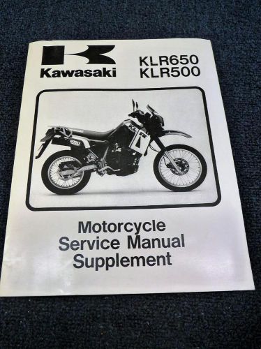 Kawasaki service manual supplement 2001 klr650, klr500 (pt763)