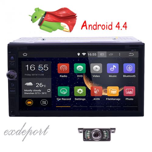 Android 4.4 os 7&#039;&#039; 2 din car dvd player gps navi stereo wifi 3g ipod+camera+map