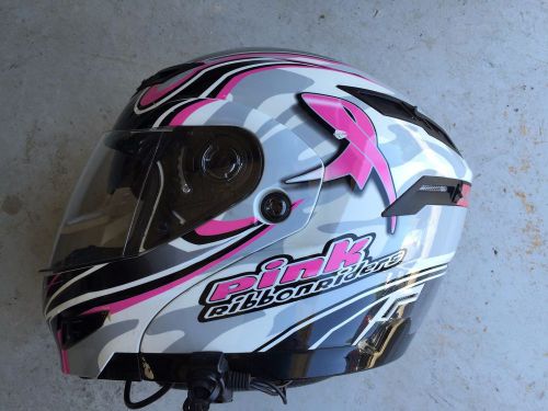 Gmax limited edition pink ribbon riders helmet