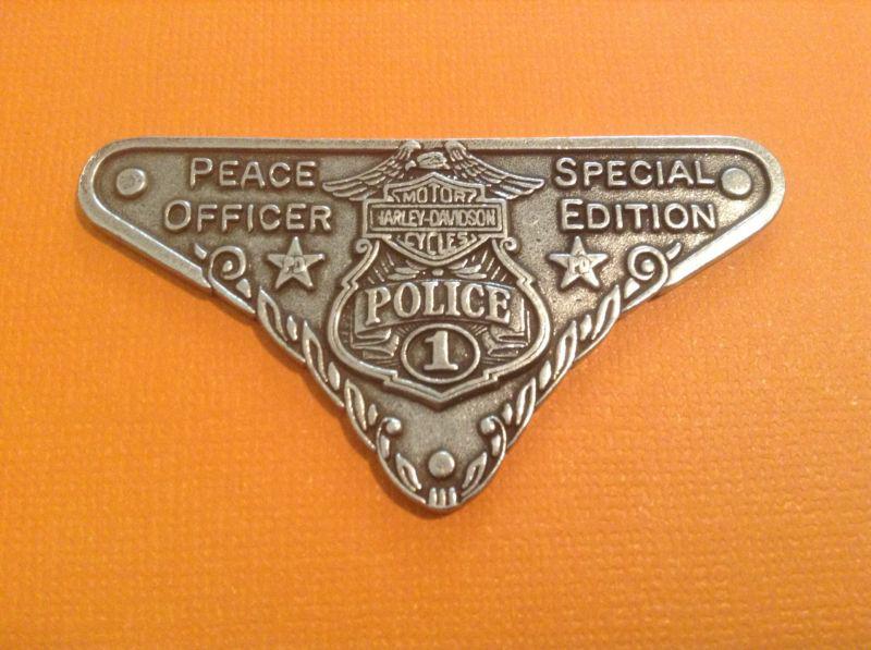 Metal harley davidson police peace officer fender emblem ornament