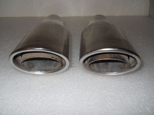 Chrysler nos polished exhaust muffler tips pair oval