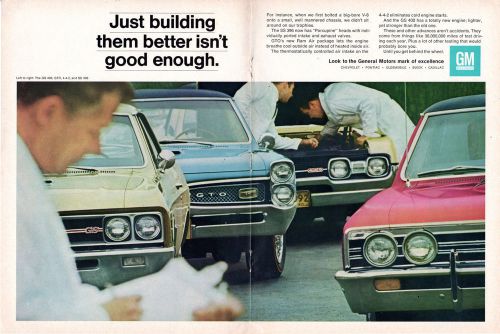 Original 1967 chevelle ss 396, gto, buick gs400 &amp; olds 4-4-2 ad- 11&#034; x 16&#034;