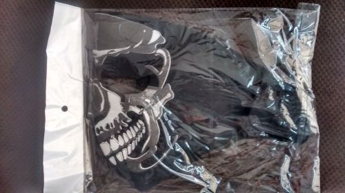 Grey skull face mask for snowmobile or motorcycle riders