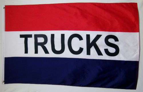 Trucks flag 3&#039; x 5&#039; indoor outdoor (rwb) automotive banner
