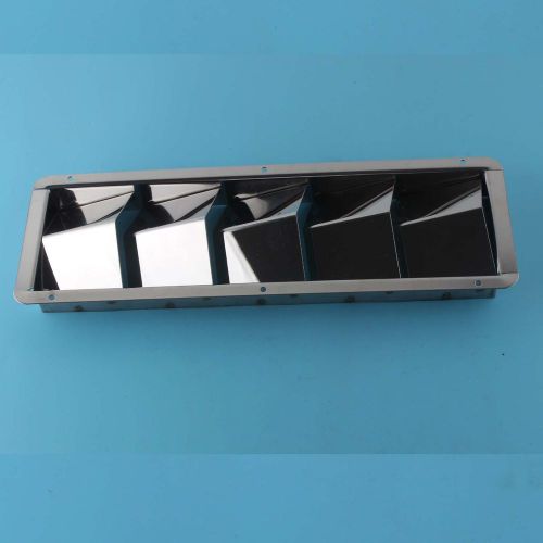 Stainless steel louvered boat hull vent