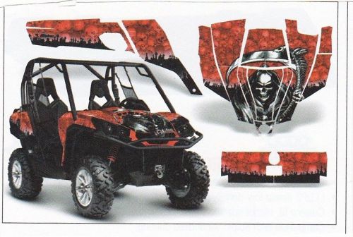 Amr racing graphics full kit can-am commander bpr 800 1000 2011-16 reaper red