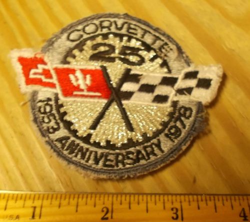 1978 corvette silver anniversary patch  pre owned nice condition