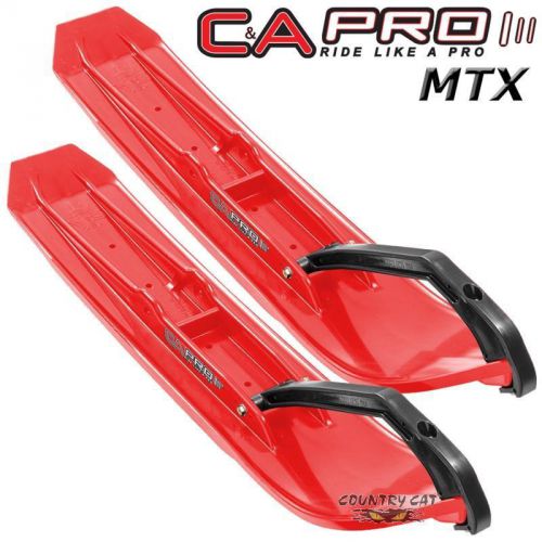 C&amp;a pro mtx mountain &amp; trail 8&#034; snowmobile skis - red with black loops - pair