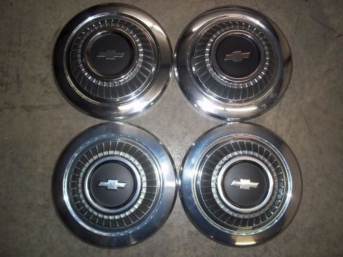 1966 oem gm stn stl poverty caps chevy ii nos!! dog dish l79 exceptional!!