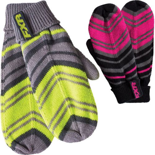 Fxr racing mischief womens snowmobile skiing sports knit mittens