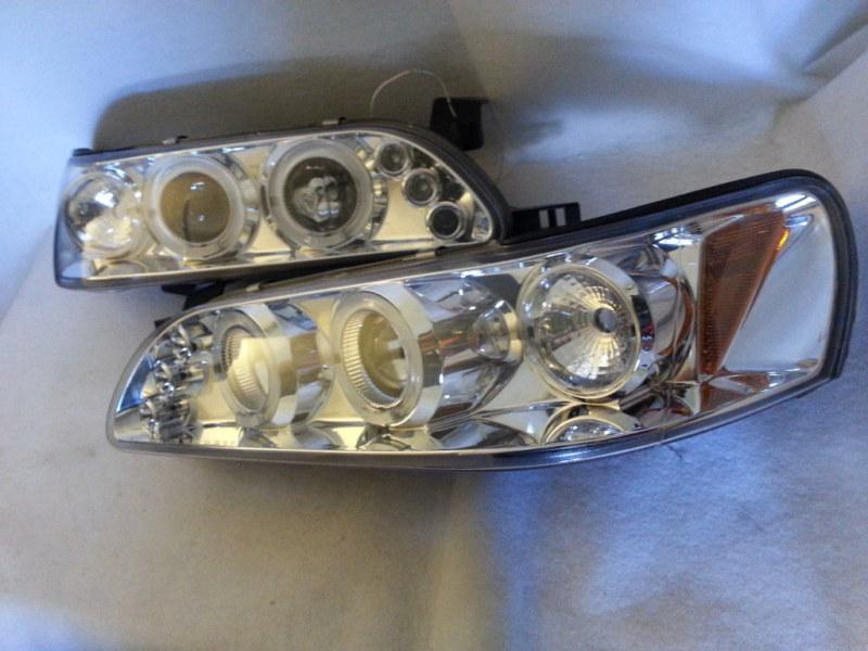 93-97 toyota corolla chrome halo projector headlights