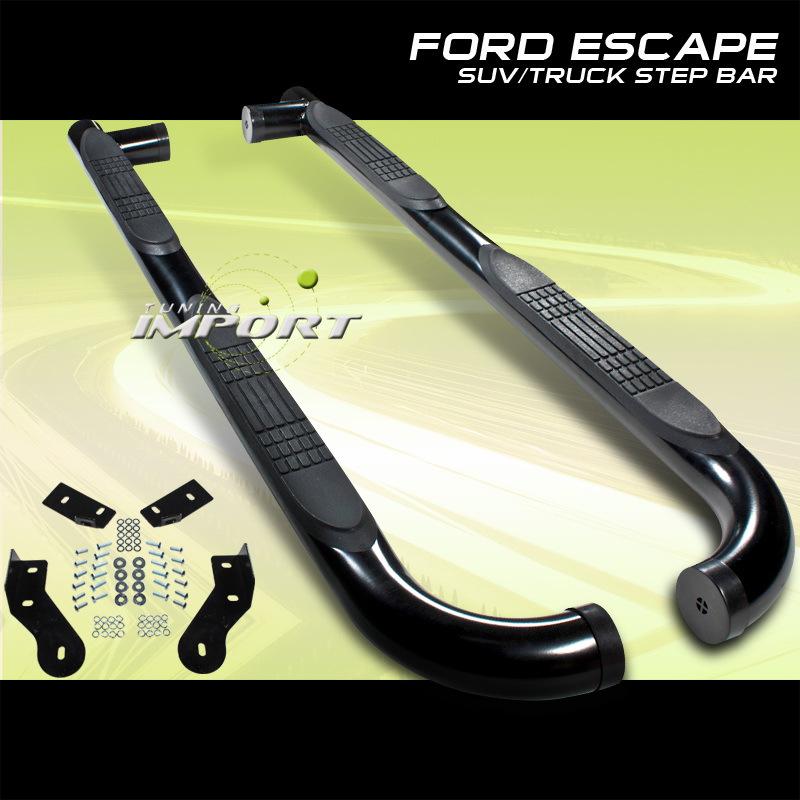 Ford 2001-2007 escape black side step nerf bar running board left+right pair new