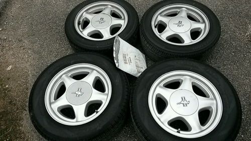 Ford mustang factory oem pony wheels &amp; tires 86-93 gt lx
