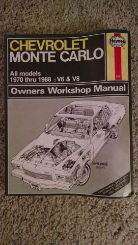 Haynes 1970-88 chevy monte carlo repair manual