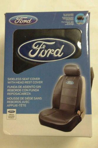 Ford sideless seat cover without head rest cover includes cargo pocket