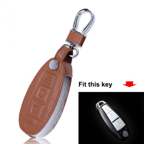 1pcs brown leather car key fob holder case cover for suzuki swift vitara s-cross