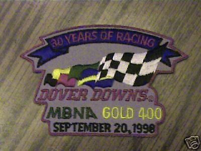 30 yrs of racing,dover downs mbna gold 400,patch 1998