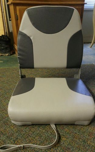 New! gray/charcoal deluxe folding marine boat seat high back