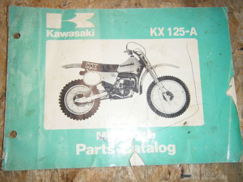 1977 1978 kawasaki kx125-a4 a5 motorcycle original factory parts catalog manual