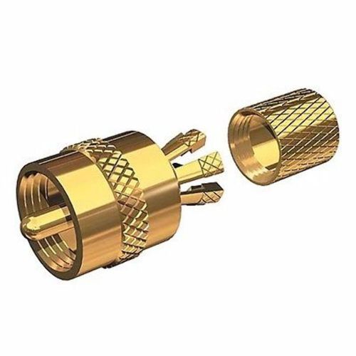 Shakespeare centerpin connector pl-259-cp-g gold-plated marine md