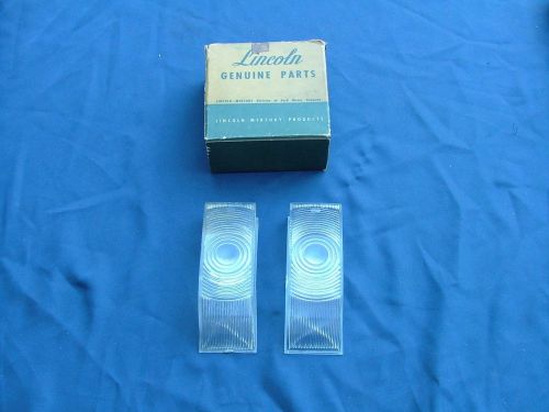 1954 mercury parking light lenses, pair, nos! park, lens, turn signal