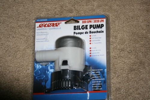 Seasense bilge pump, 800 gph, p/n 50010420 12v new factory packaging
