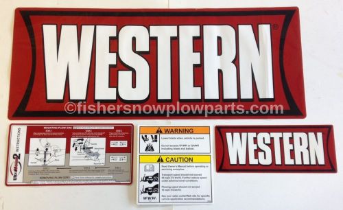 28548 - western snow plow factory original ultra mount decal/sticker kit