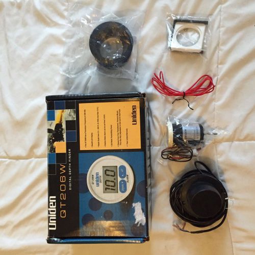 Uniden qt-206 depth finder adjustable in-hull transducer white