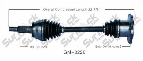 Cv axle shaft-new front-left/right surtrack gm-8228
