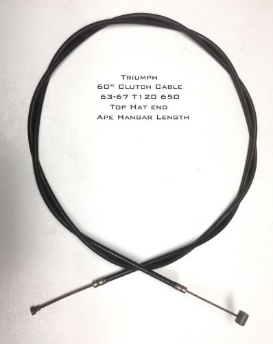 1963-67 triumph long 60&#034; clutch cable 1963-67 top hat end t120