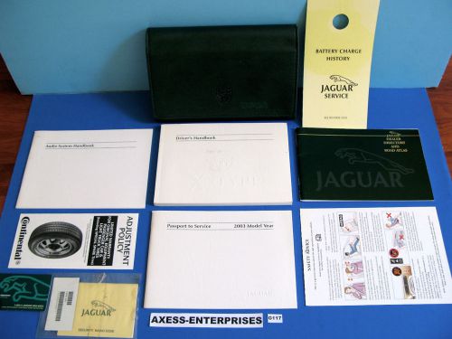2003 jaguar x type x-type v6 2.5l 3.0l owners manuals driver books case set g117