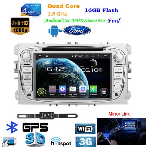 7&#034; pure android 4.4 car dvd player radio stereo for ford gps 3g mirror link+cam