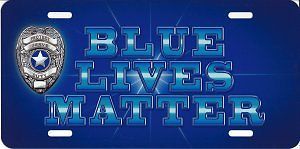 Blue lives matter license plate