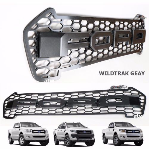 Fit 2015 16 ford ranger t6 pickup ute wildtrak grey front grille led face lift