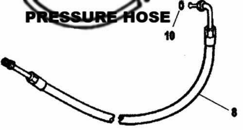 Mercruiser power steering  pressure hose 90 degree fittings on ends 32-862878 lc