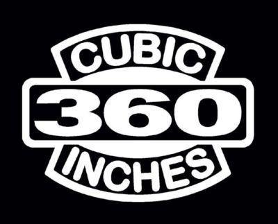 2 v8 360 cubic inches engine decal set 360 ci emblem stickers