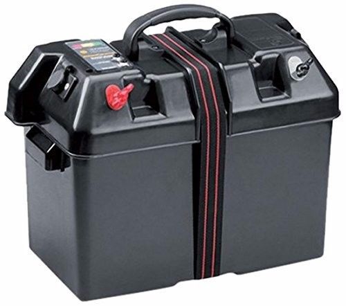 Trolling motor case power center battery holder fishing boat box circuit breaker
