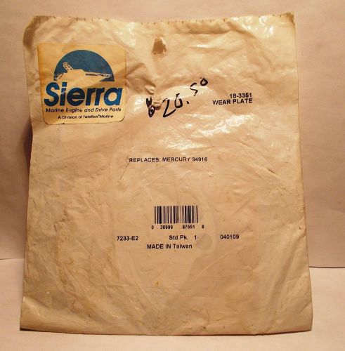 Sierra wear plate 18-3351 replaces mercury 94916   n.o.s.