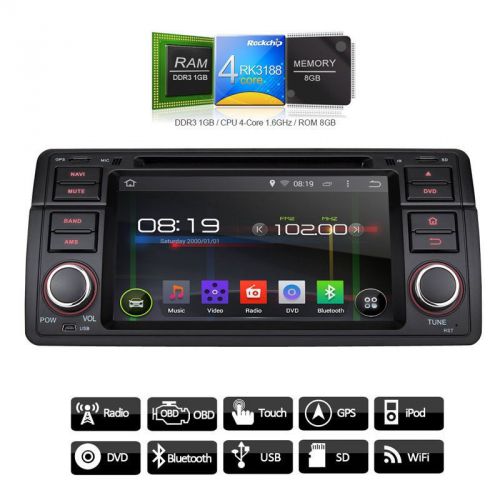 Android 4.4 car dvd gps for bmw 3 series e46 m3 hd 1024*600 capacitive screen