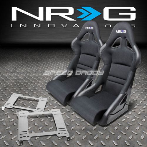 Nrg deep bucket racing seat+cushion+stainless steel bracket for 99-04 mustang sn