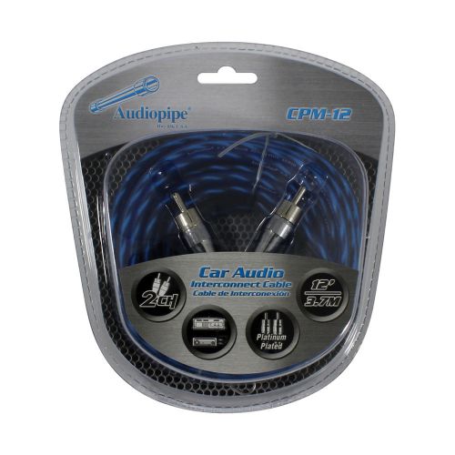 Audiopipe cpm12 platinum plated interconnect cable 12ft