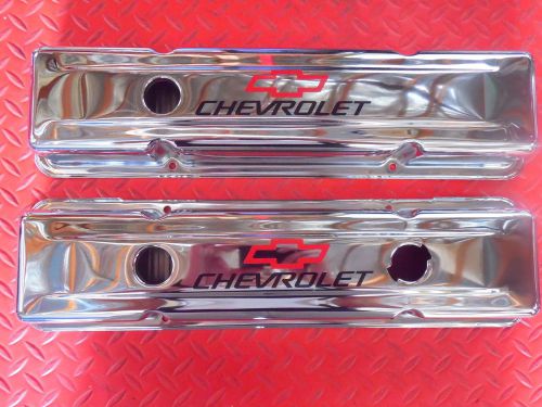 Valve cover small block chevrolet chevy chrome short covers 283 327 305 350 400