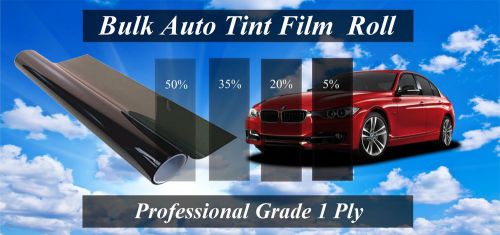 Tint film roll charcoal 1 ply professional grade 50% (light) 24&#034; x 20ft