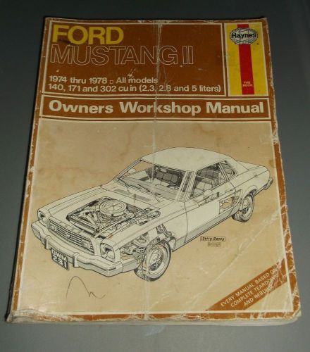 Ford mustang 11 owners workshop manual by j h hayes