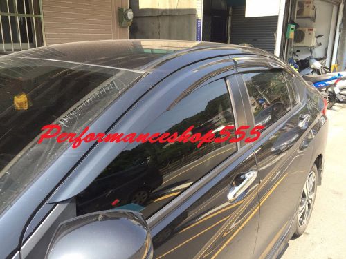 Honda city 4d sedan &#039;2014-&#039;2016 jdm black mg style window sun visor guard new ~