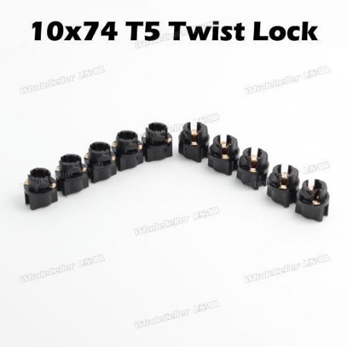 10pcs t5 74 miniature bulbs twist locks holders for instrument panel replace