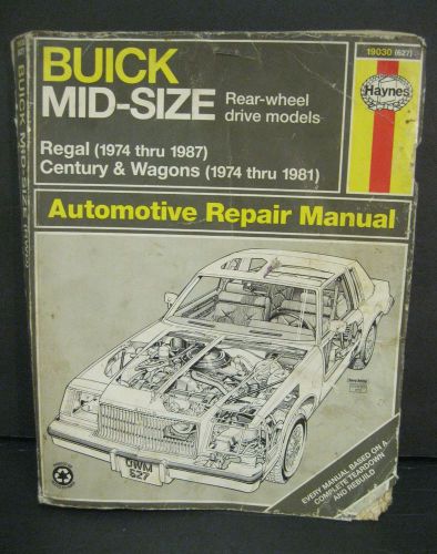 Vintage haynes 1974 – 1987 buick regal / century repair manual ~ cheap!