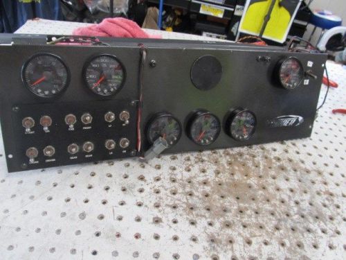 Nascar aluminum dash with full toggle panel 10 pin spek gauges ign a/b switch