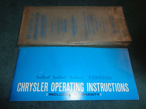 1965 chrysler owner&#039;s manual  / good original guide book