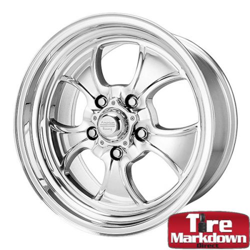 4 new 15x8 15&#034; american racing hopster 5x4.75 -18mm polished rims wheels